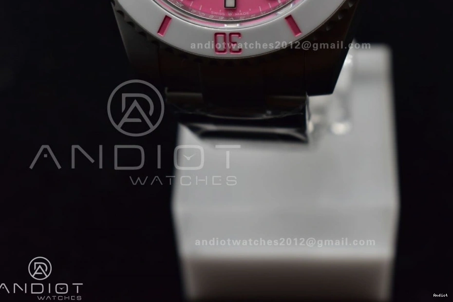 SS Submariner 1:1 VSF Sandblasted Bracelet Pink Dial Best Edition DIW VS3135 On 1204